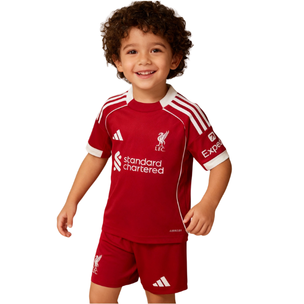 Liverpool Home kids kit 2025/2026