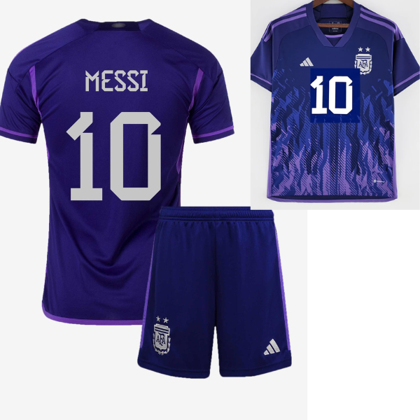 Argentina Away Messi Kids Kit 2022/2023