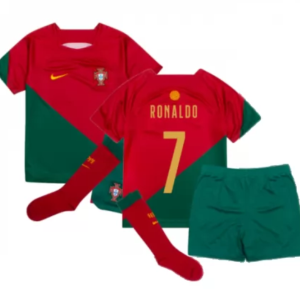 Portugal Ronaldo Home Kids Kit 20222/2023