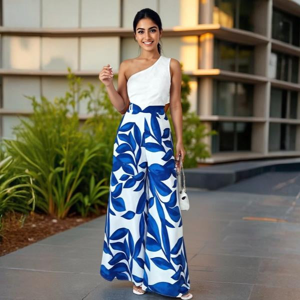 Trendy One Shoulder Summer Jumpsuit