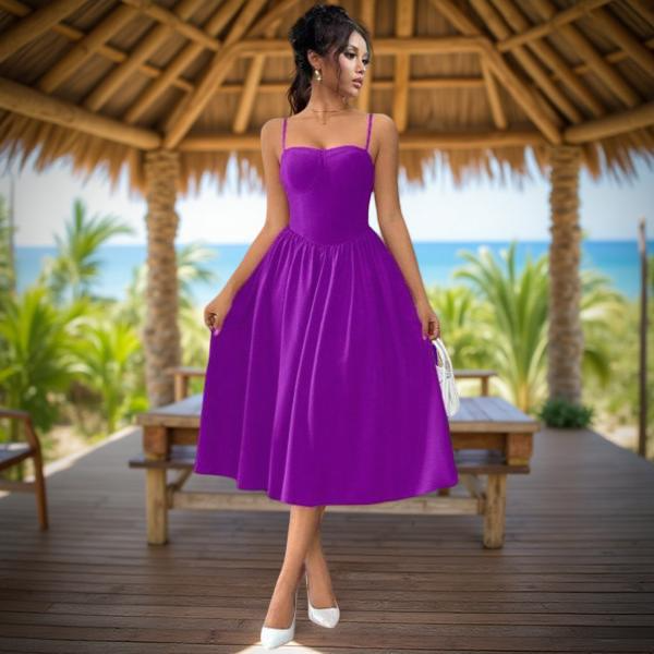 Elegant Cami Dress with Ruffle Hem