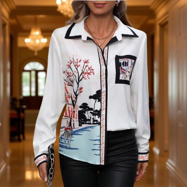 Casual Illustrated Shirt with Pockets