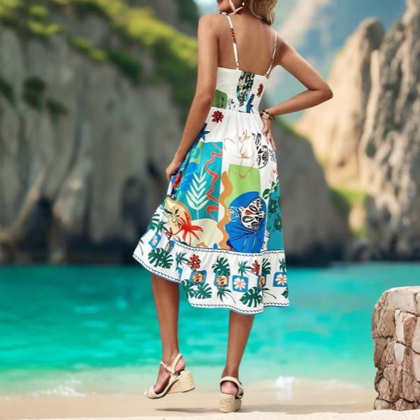 Vacation Summer Sleeveless Island Vibe Dress