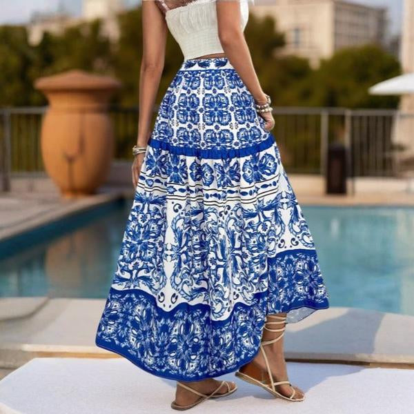 Vacation Style Floral Skirt