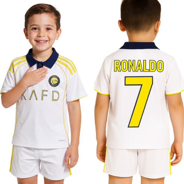 Alnassr Ronaldo Away kids kit 25/2026