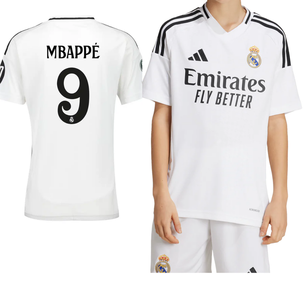 Mbappé Real Madrid Home kids kit 2024/2025