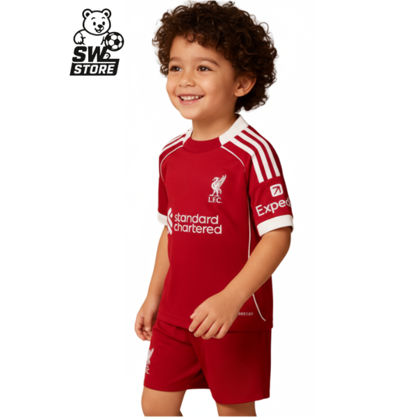 Liverpool Home kids kit 2025/2026
