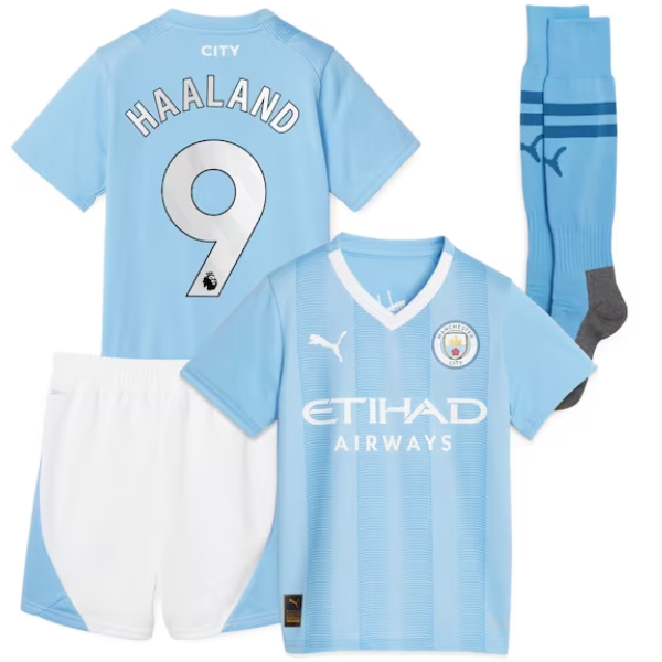 Manchester City Haaland Home Kids Kit 2023/2024