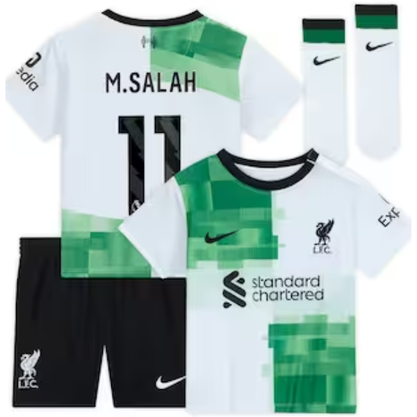 Liverpool Mohamed Salah Away Kids kit 2023/2024