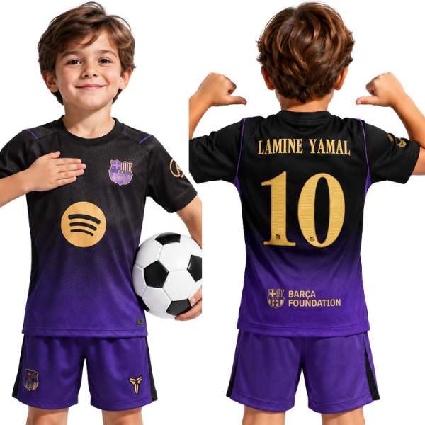 Barcelona Away Lamine Yamal kids kit 2026/2027