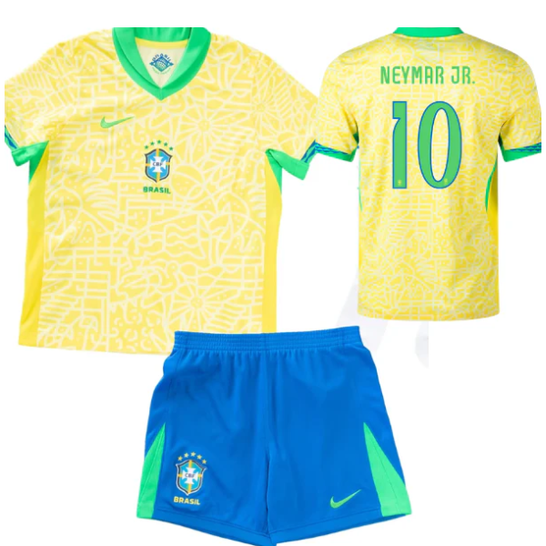 Brazil  Neymar Home Kids Kit 2024/2025
