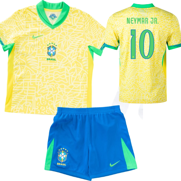 Brazil  Neymar Home Kids Kit 2024/2025
