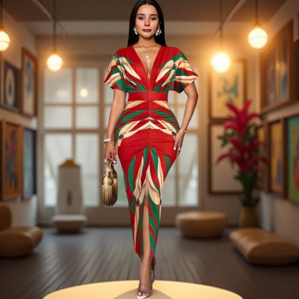 Chic Floral Slit Dress For Events