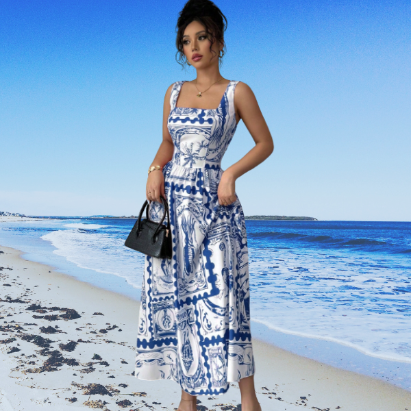 Vacation Ready Floral Spaghetti Strap Dress