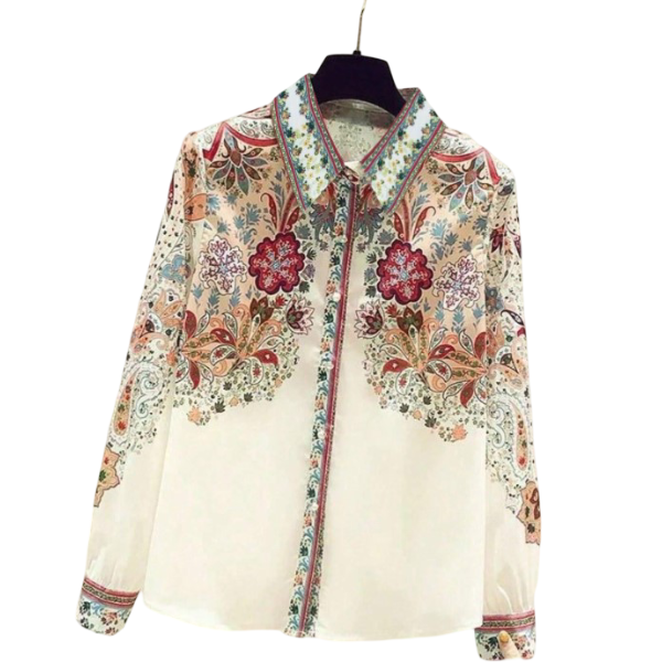 Chic Long Sleeve Printed Shirt