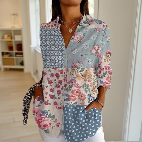 Trendy Street Style Floral Top