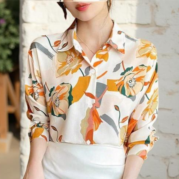 Elegant Floral Print Everyday Shirt