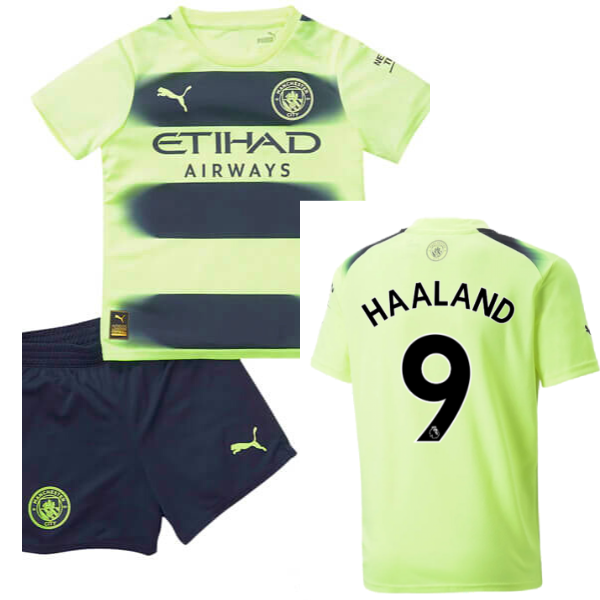 Manchester City Haaland Third Kids Kit 2022/2023