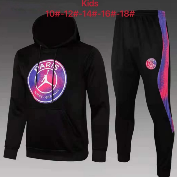 Paris Saint Germain Black kids Hoodies suit 21/22