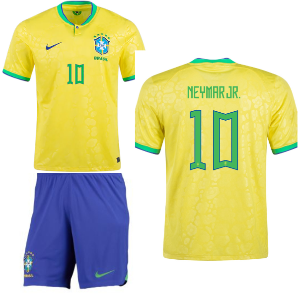 Brazil  Neymar Home Kids Kit 2022/2023
