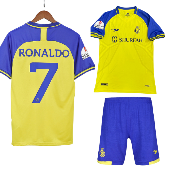 Al Nassr Ronaldo Home Kids Kit 20222/2023